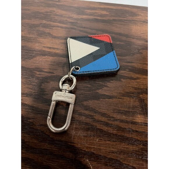 LOUIS VUITTON Damier Graphite Illustre Regatta Key Holder Bag Charm - Picture 1 of 7